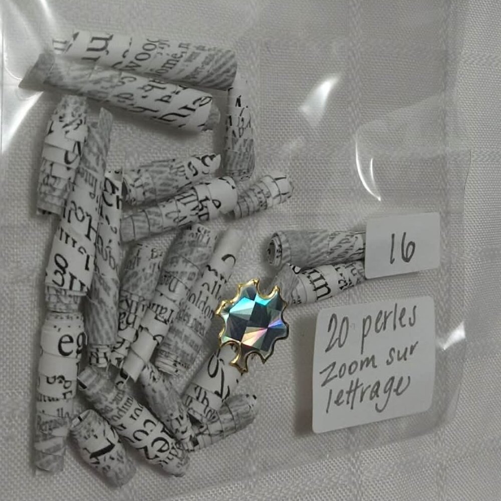 One-of-a-kind handmade/hand rolled paper beads/jewelry making/craft supplies/DIY